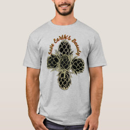Minimalistisk Kronärtskocka-logotyp – Rädda Jorden T Shirt