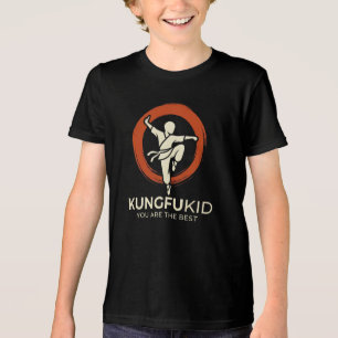 Minimalistisk Kung Fu Kid kampsport Zen T-Shirt De