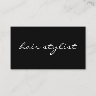 Minimalistisk kursiv text visitkort