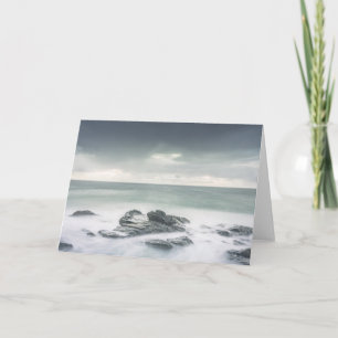 Minimalistisk kustlandskapsfoto kort