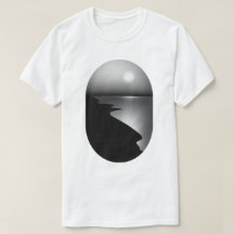Minimalistisk kustmåne Grafisk t-shirt