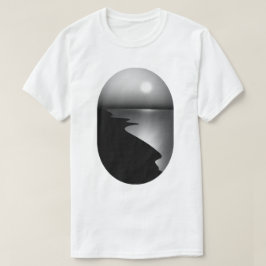 Minimalistisk kustmåne Grafisk t-shirt