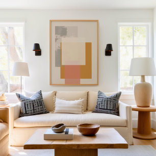 Minimalistisk kvadratgeometri poster