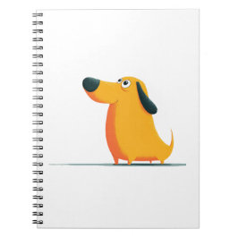 Minimalistisk kvinna och hundillustration present anteckningsbok