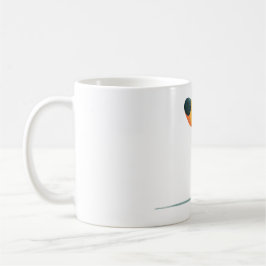 Minimalistisk kvinna och hundillustration present kaffemugg