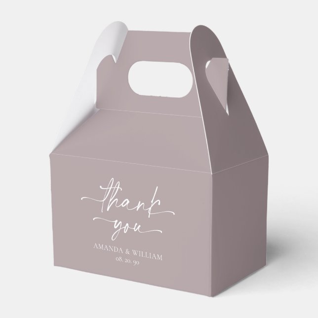 Minimalistisk låda för Lilac-bröllop Presentaskar (Framsidan Sidan)