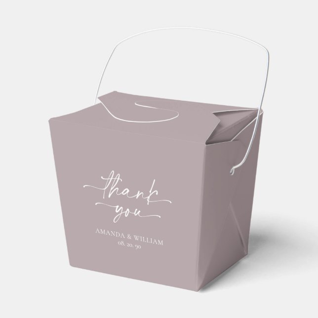 Minimalistisk låda för Lilac-bröllop Presentaskar (Framsidan Sidan)