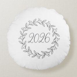 Minimalistisk lagerkrans 2026 rund kudde