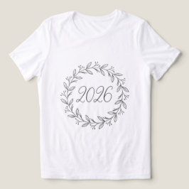 Minimalistisk lagerkrans 2026 t shirt