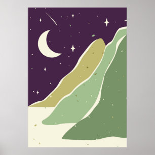 Minimalistisk landskap poster