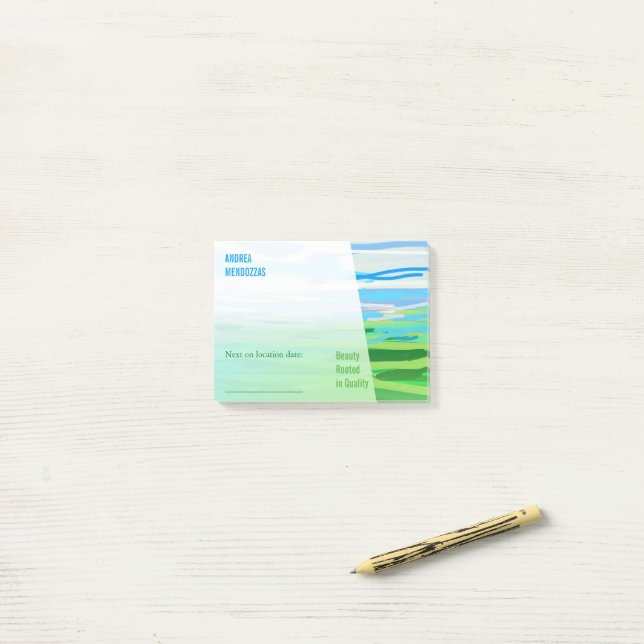 Minimalistisk landskaps slogan konst  post-it block (On Desk)