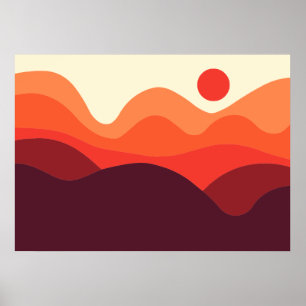 Minimalistisk landskapsbild 190821(01) poster