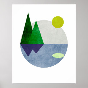 Minimalistisk landskapskonst poster
