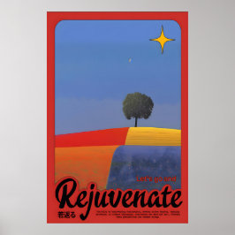 Minimalistisk landskapsmotiv konsttryck inspiratio poster