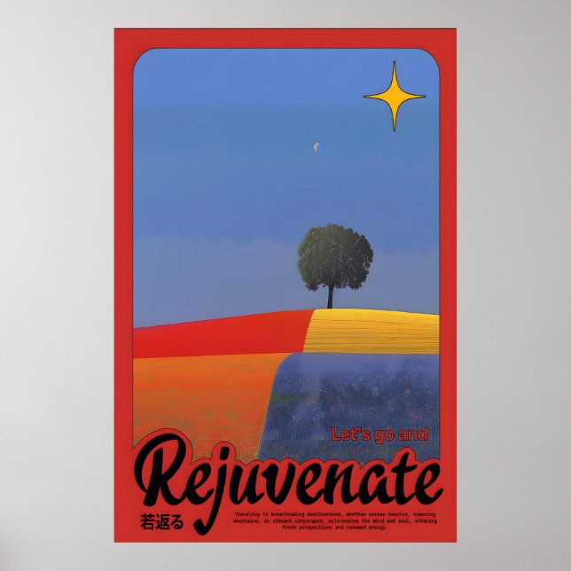 Minimalistisk landskapsmotiv konsttryck inspiratio poster (Framsidan)