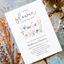 Minimalistisk, långstids Wildblomsterbabystövel