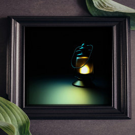 Minimalistisk Lantern Art Digital 3D Nattscen Poster