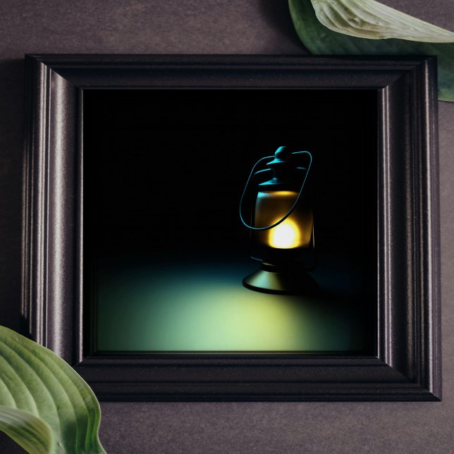 Minimalistisk Lantern Art Digital 3D Nattscen Poster (Skapare uppladdad)