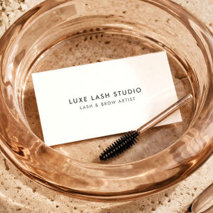 Minimalistisk Lash Artist Lyx Schönhetsstudio Elfe Visitkort