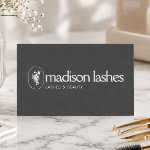 Minimalistisk Lash Artist Skönhetsvarumärke Kol Visitkort