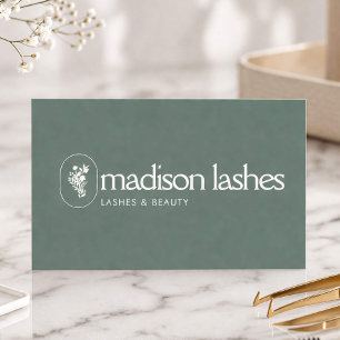 Minimalistisk Lash Artist Skönhetsvarumärke Sage G Visitkort