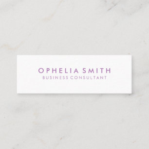 Minimalistisk Lavendar-text Mini Visitkort