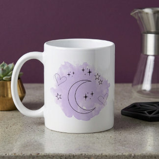 Minimalistisk Lavendel Vattenfärgskopp Kaffemugg