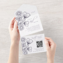 Minimalistisk lavender Botaniska Blommigten Bröllo