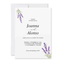 Minimalistisk Lavender Bröllop Blommigt