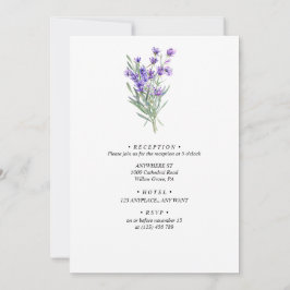 Minimalistisk Lavender Bröllop Blommigt Inbjudningar