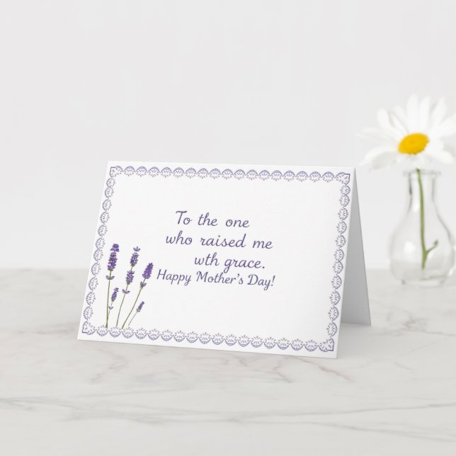 Minimalistisk Lavender Mors dag Kärlek Kort (Liten växt)