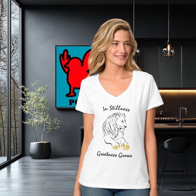 Minimalistisk Lejon Siluett – Redigerbar Text Eleg T Shirt (Skapare uppladdad)
