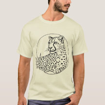 Minimalistisk Leopard Linje Konst – Vild och Majes