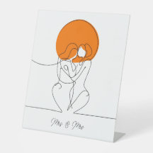 Minimalistisk Lesbisk par Line Art