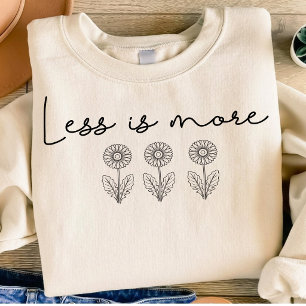Minimalistisk Less is More Blommig Linje Konst T-S T Shirt