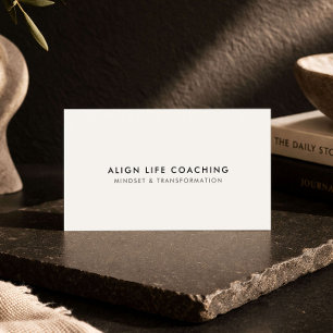 Minimalistisk Life Coach Modern Elfenben Visitkort