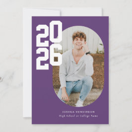 Minimalistisk Lila 2025 Photo Studenten Meddelande