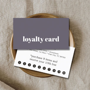 Minimalistisk Lila av Elegant Vita-köp Lojalitetskort