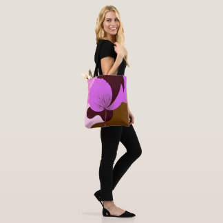 Minimalistisk Lila Blomma Totebag – Modern Blommig Tygkasse