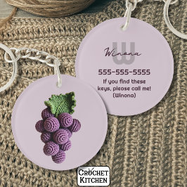 Minimalistisk Lila Grandma Chic Crochet Grape Namn