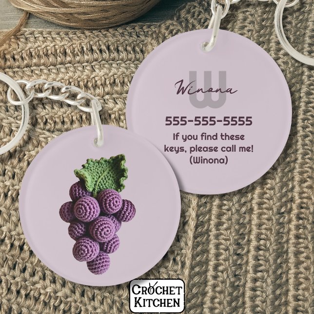 Minimalistisk Lila Grandma Chic Crochet Grape Namn (Skapare uppladdad)