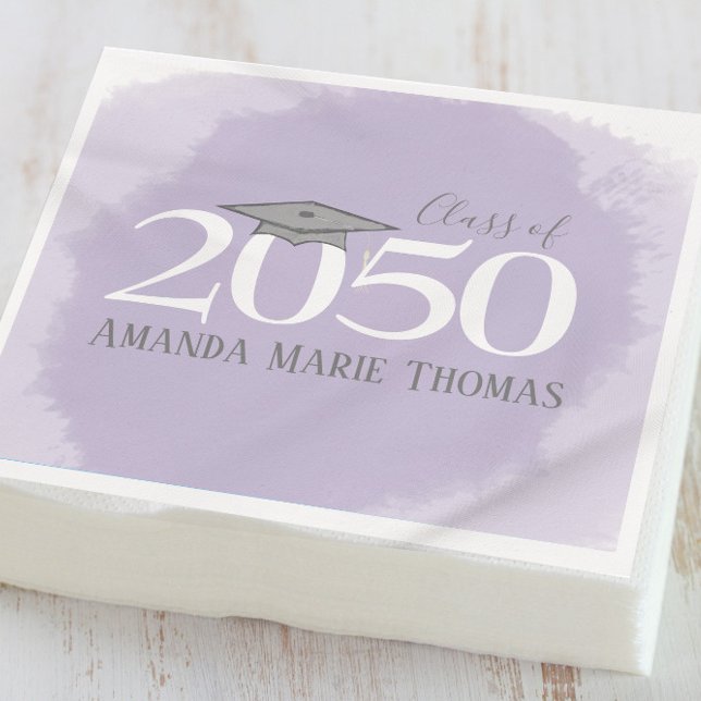 Minimalistisk Lila i modernt Studenten-tangentbord Pappersservett (Skapare uppladdad)