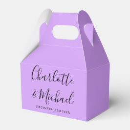 Minimalistisk lila lavendel signeratur skript bröl presentaskar