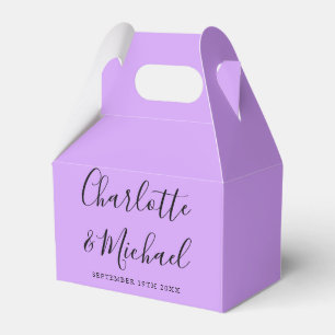 Minimalistisk lila lavendel signeratur skript bröl presentaskar