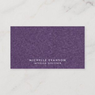 Minimalistisk Lila Linen-Professionell Visitkort