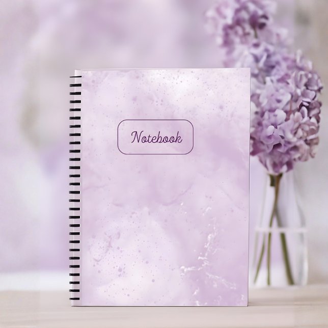 Minimalistisk lila marmorerad anteckningsbok (Skapare uppladdad)