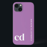 Minimalistisk Lila Monogram<br><div class="desc">Personligen iphone case kombinerar stil och fungerar, skapar det som ett måste för alla som söker iphone case sött och unikt. Designad för dem som kärlek iphone case sött girig och iphone case söt rosa, lägger fodral till lite elegans till din enhet. Perfekt för söt skolförråd och back to school...</div>