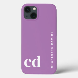 Minimalistisk Lila Monogram