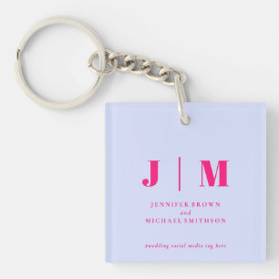 Minimalistisk lila rosa enkel monogram