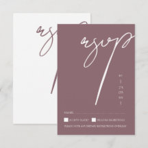 Minimalistisk lila skript typografi bröllop